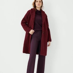Ann Taylor Sherpa Cocoon Coat, Size Tall Medium